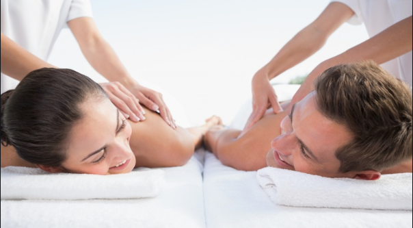 Couple receiving couples massage in Flagstaff, AZ at Northern Arizona Massage Therapy